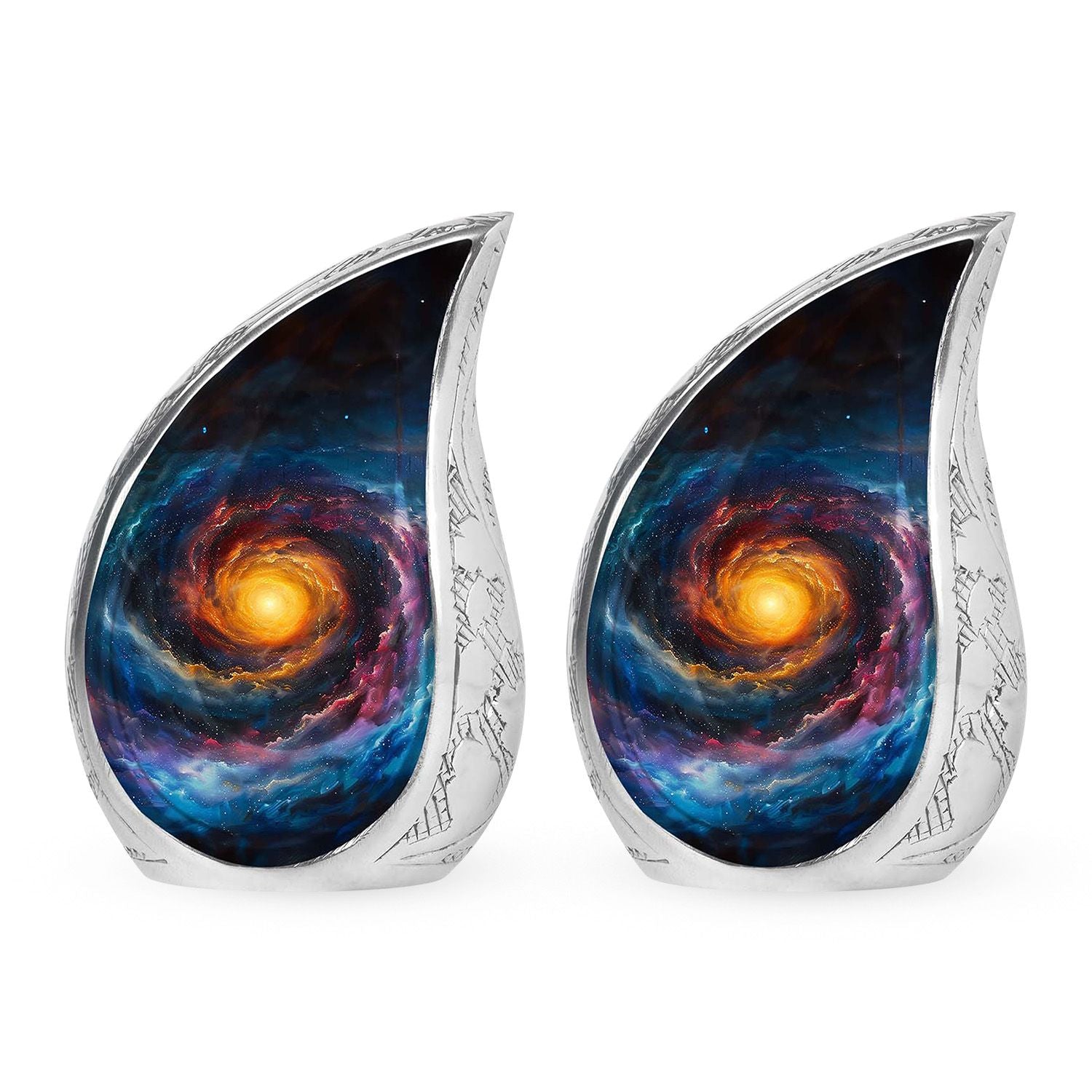 Galaxy Urn For Son Teardrop, Heart Cremation Urn