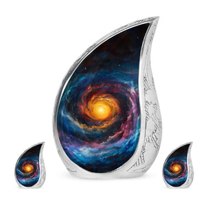 Galaxy Urn For Son Teardrop, Heart Cremation Urn