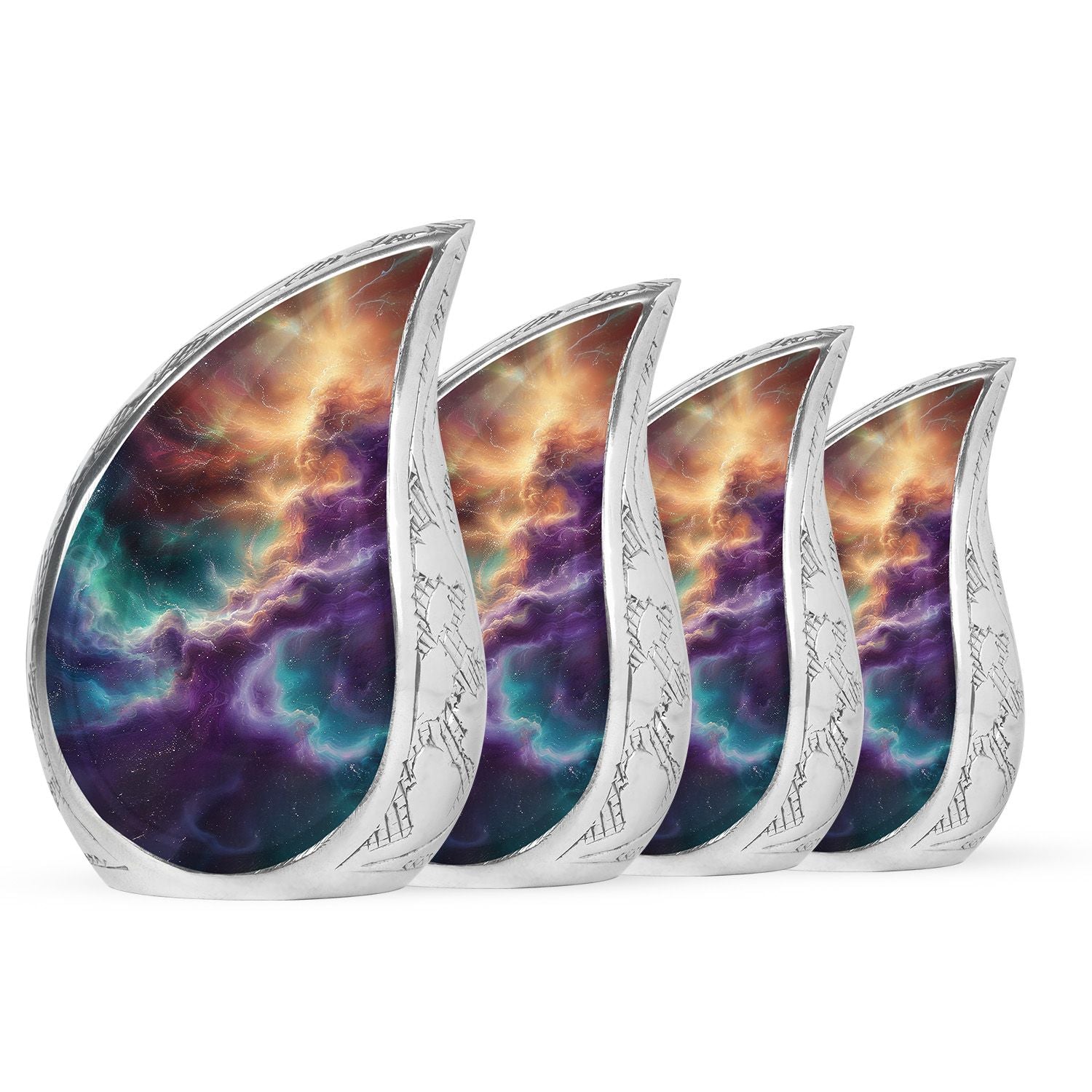 Galaxy Urn Dad Teardrop, Heart Shape Urn