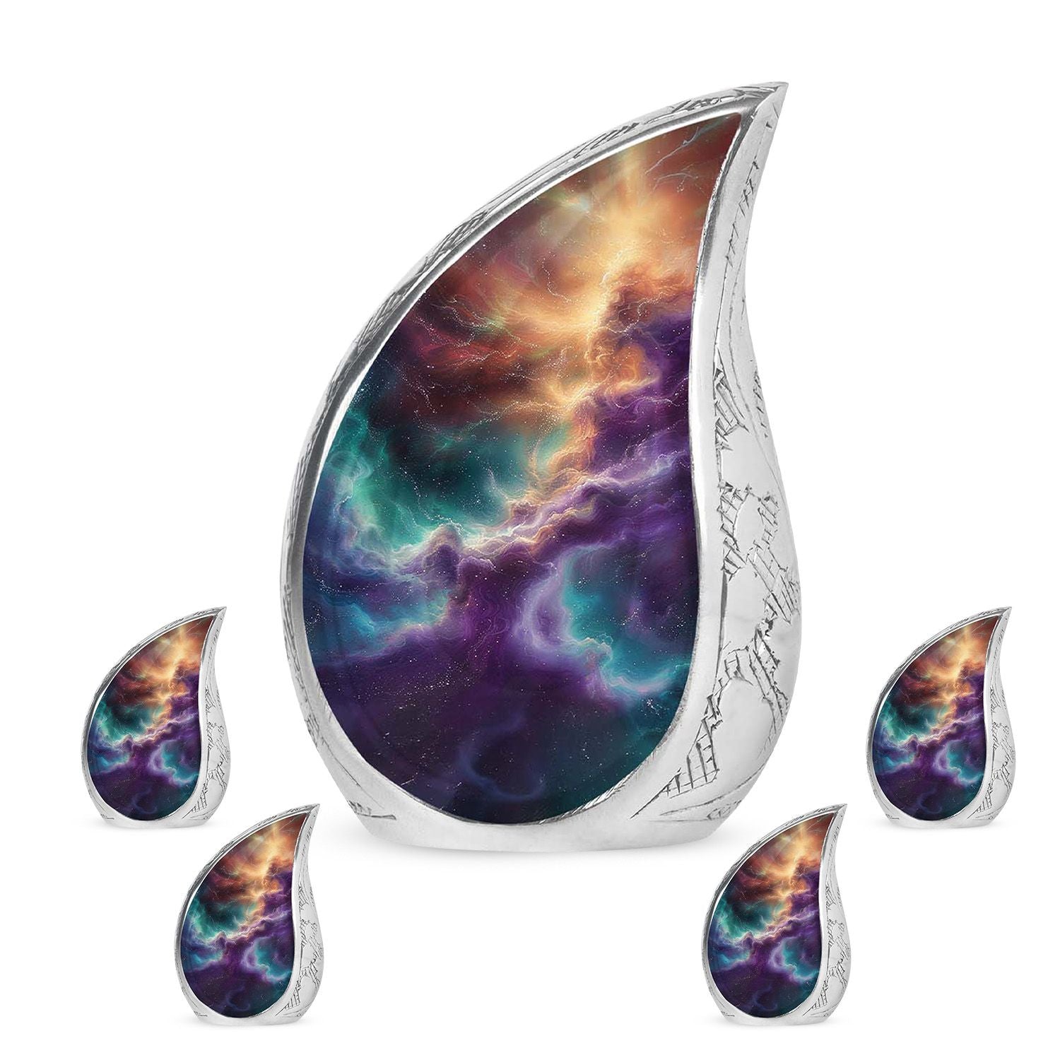 Galaxy Urn Dad Teardrop, Heart Shape Urn