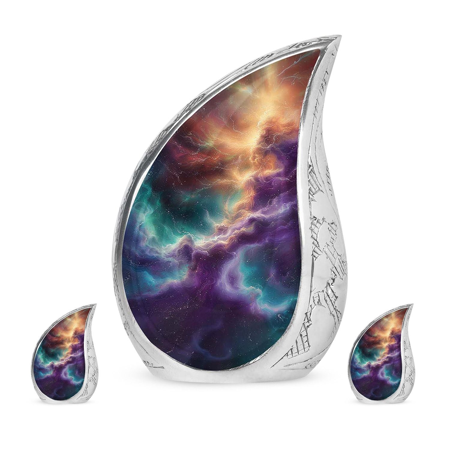 Galaxy Urn Dad Teardrop, Heart Shape Urn