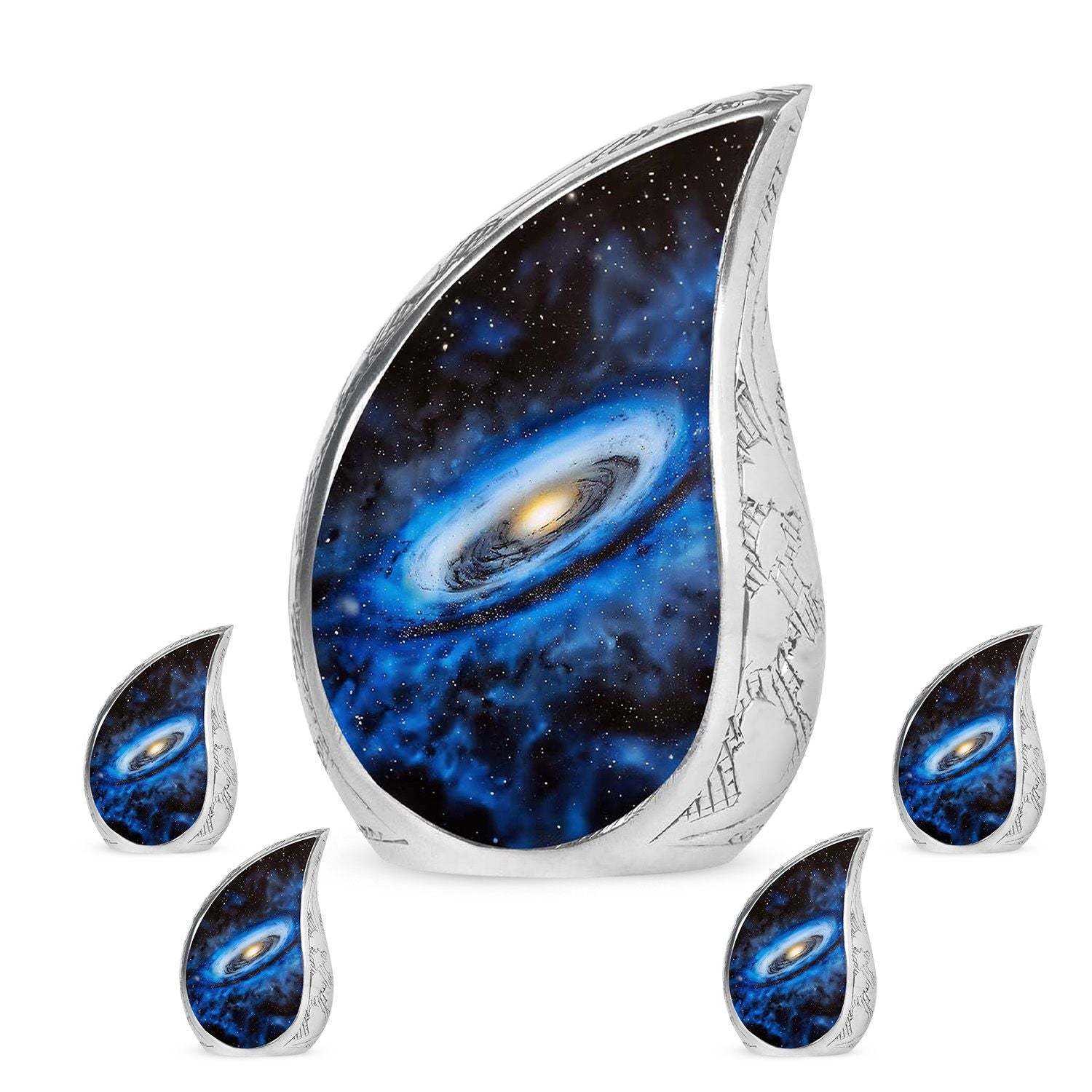 Galaxy Cremation Urns For Ashes Teardrop, Heart Cremation Urn