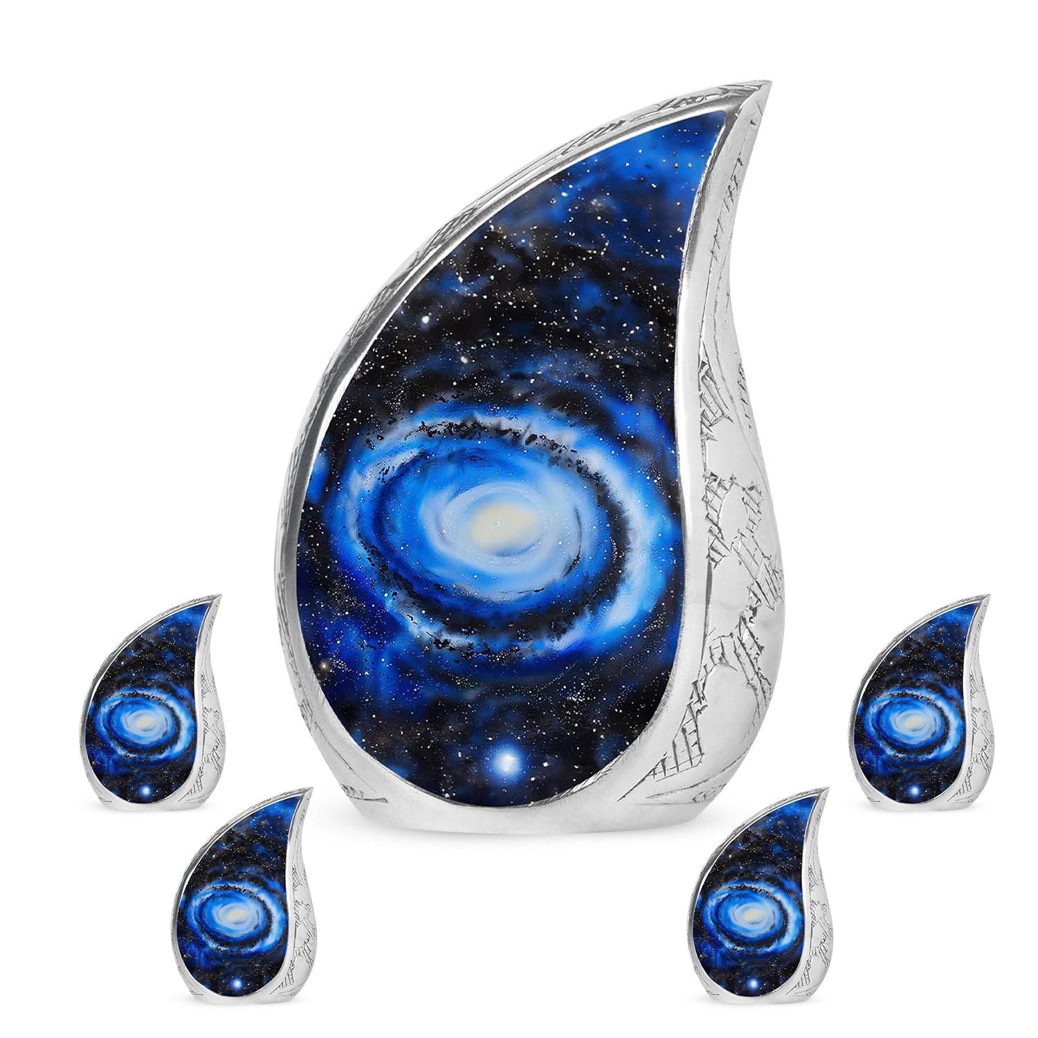 Galaxy Customized Urns For Human Ashes Teardrop, Heart Urn