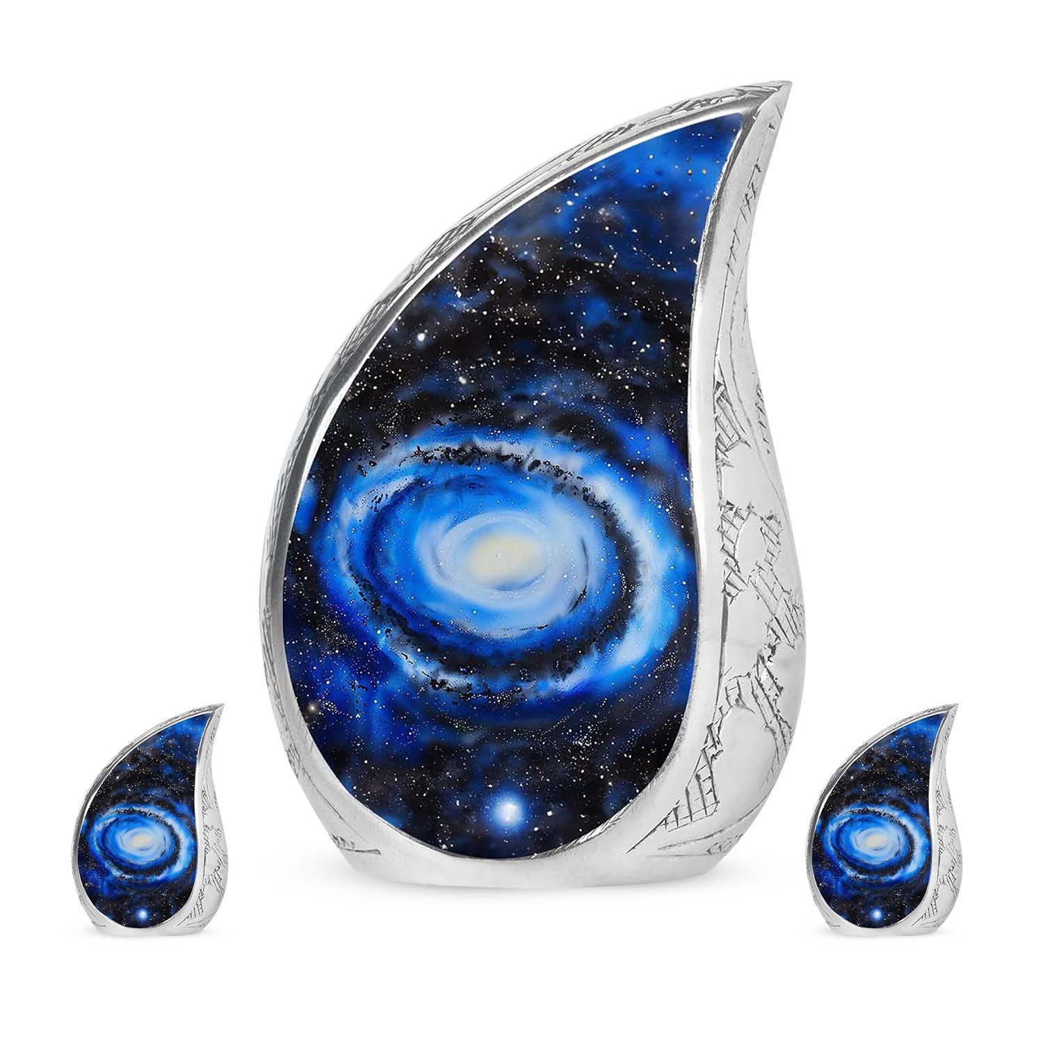 Galaxy Customized Urns For Human Ashes Teardrop, Heart Urn