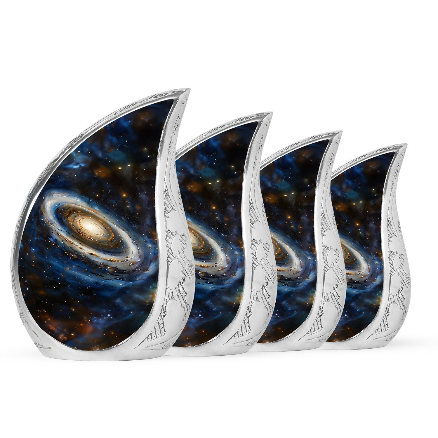 Galaxy Medium Urn For Ashes Teardrop, Heart Cremation Urn