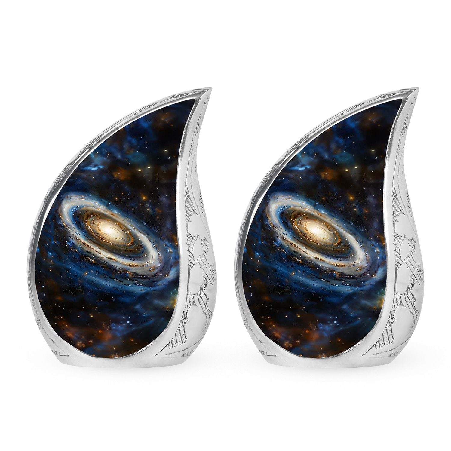 Galaxy Medium Urn For Ashes Teardrop, Heart Cremation Urn
