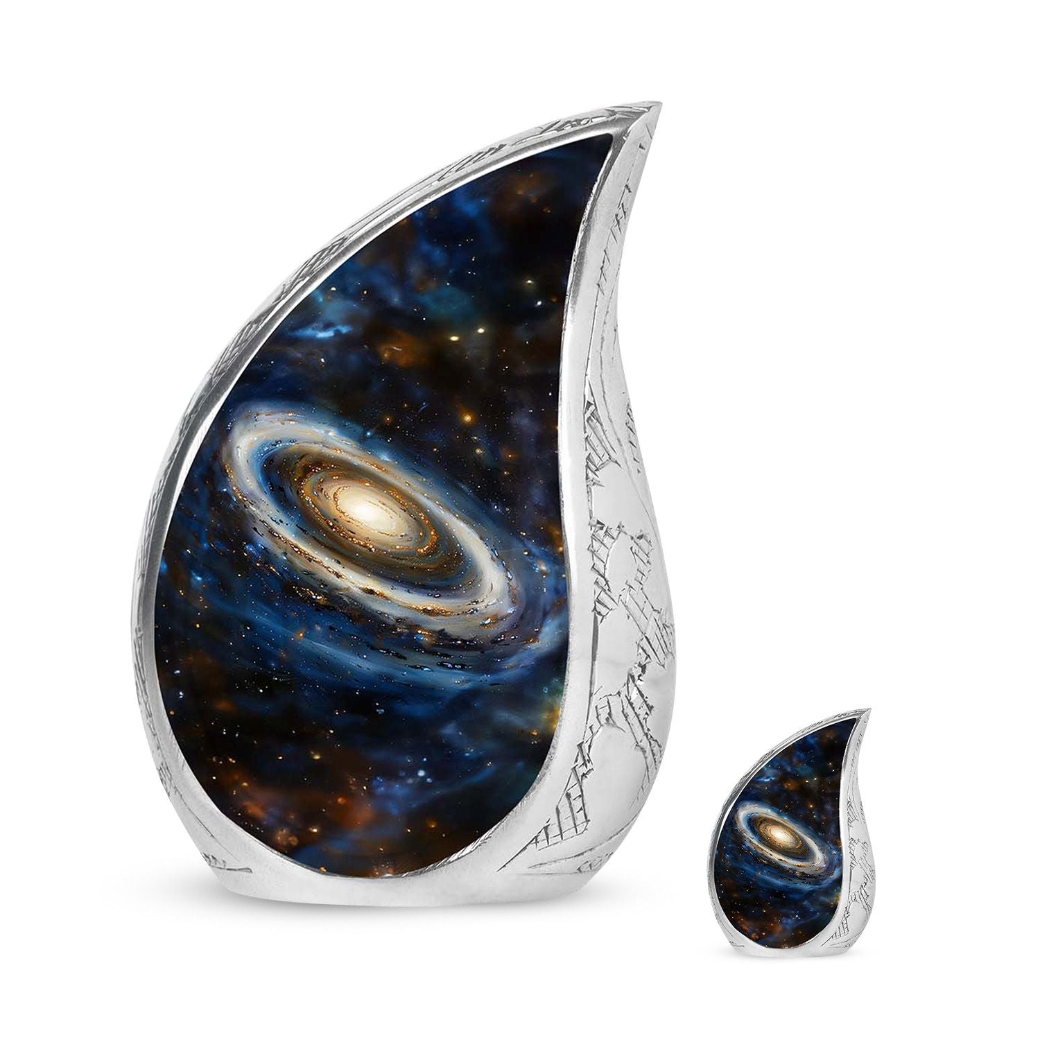 Galaxy Medium Urn For Ashes Teardrop, Heart Cremation Urn