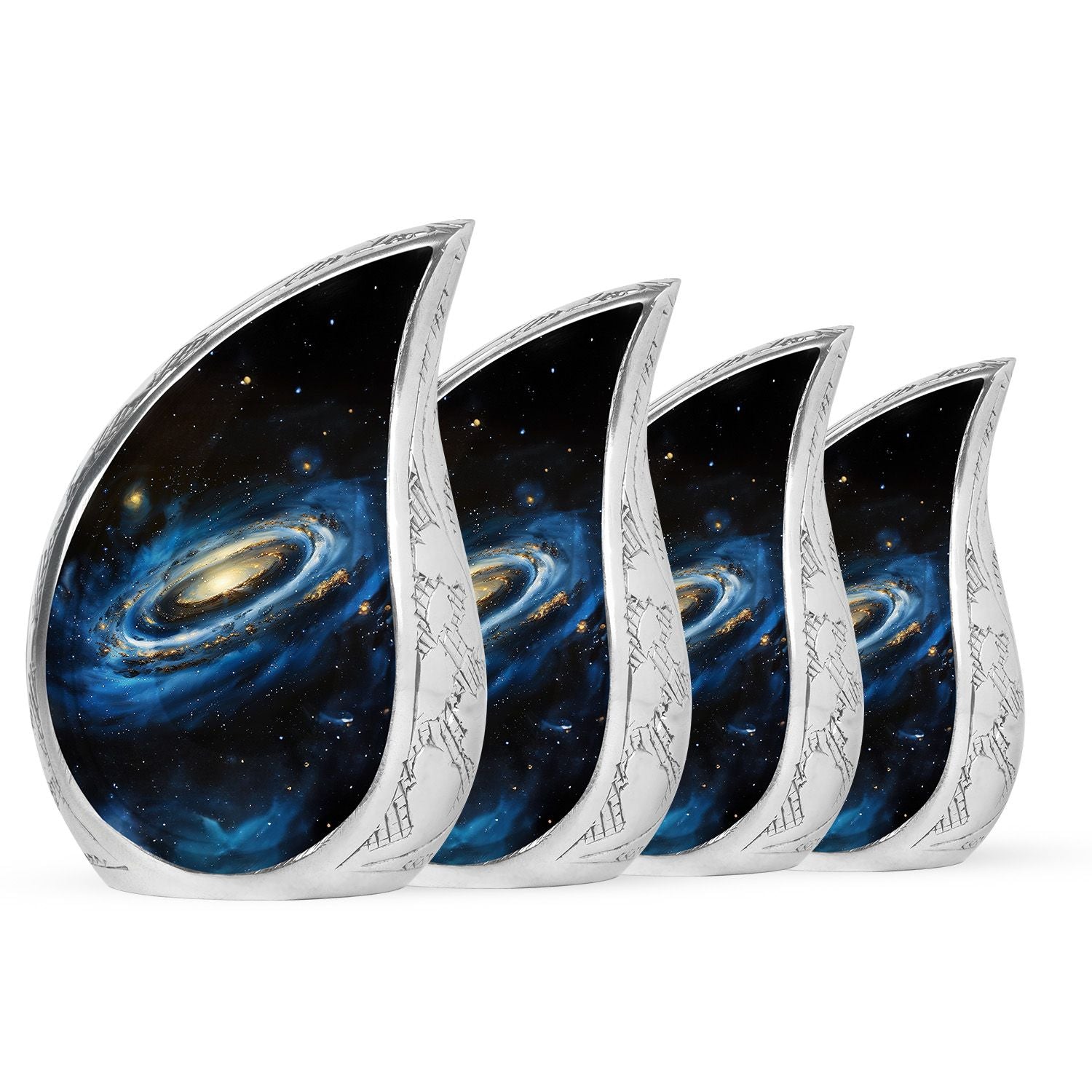 Galaxy Cremation Urns For Ashes For Women Teardrop, Heart Shape Urn