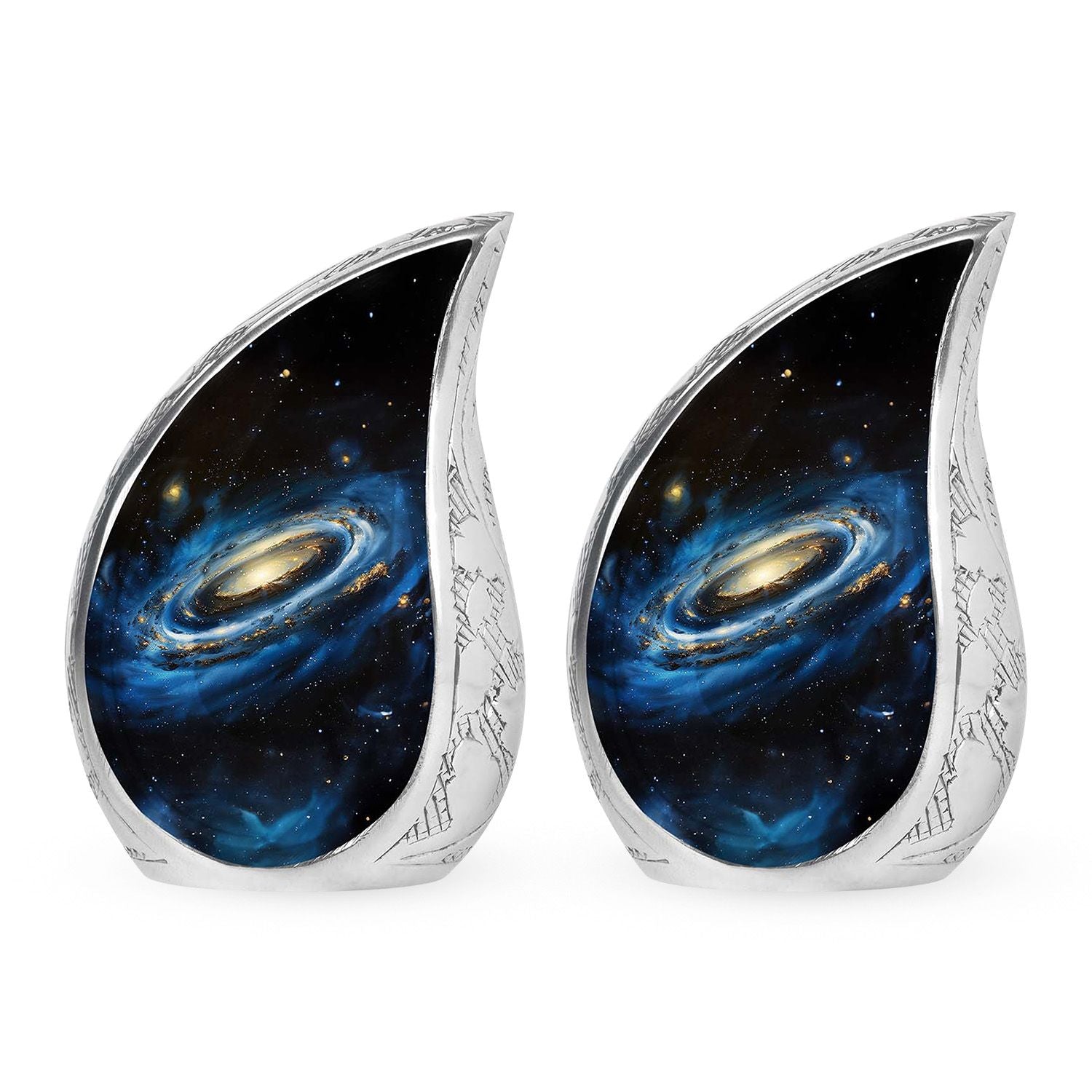 Galaxy Cremation Urns For Ashes For Women Teardrop, Heart Shape Urn