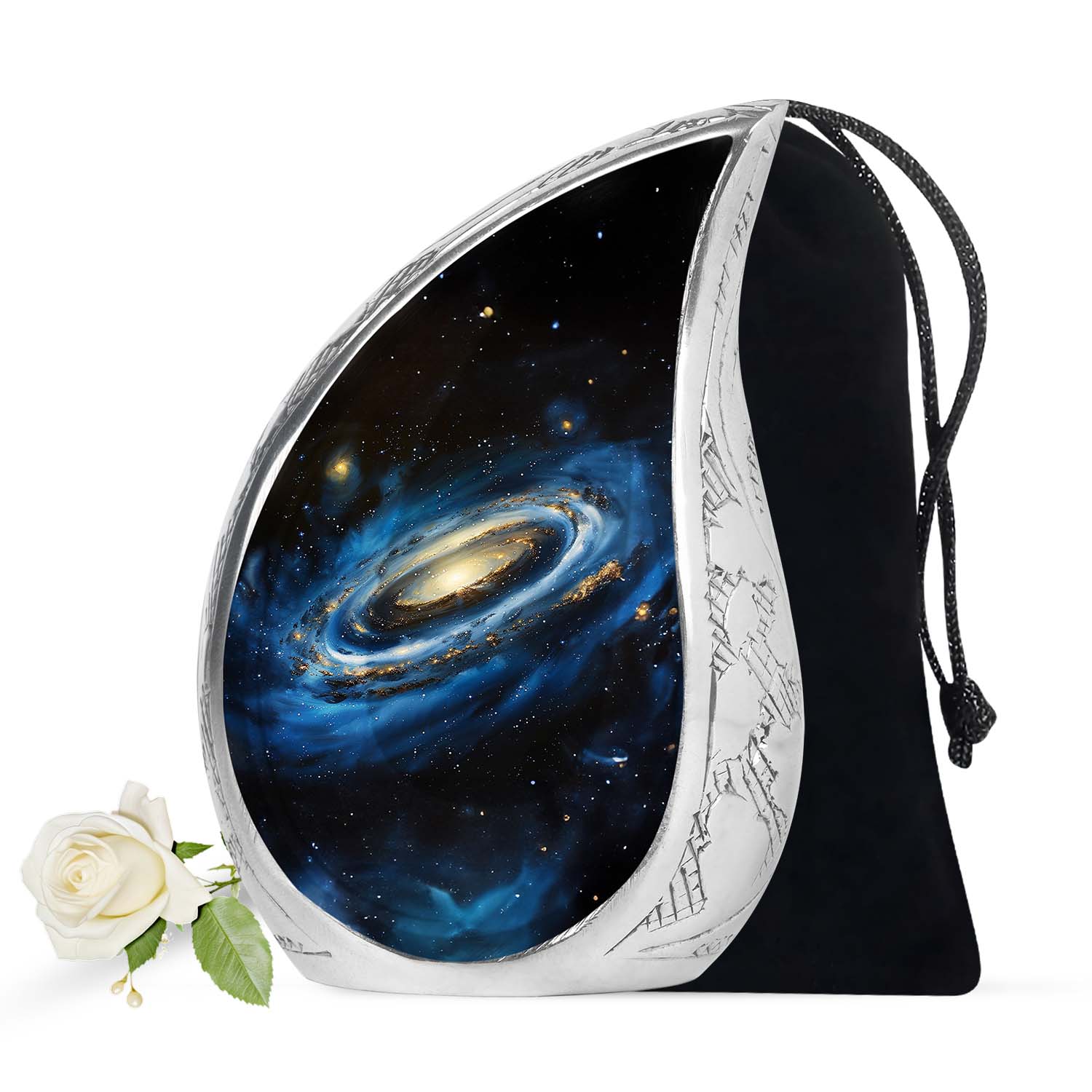 Galaxy Cremation Urns For Ashes For Women Teardrop, Heart Shape Urn
