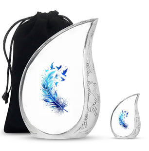 Teardrop Shaped  Large Urn With 1 Keepsake