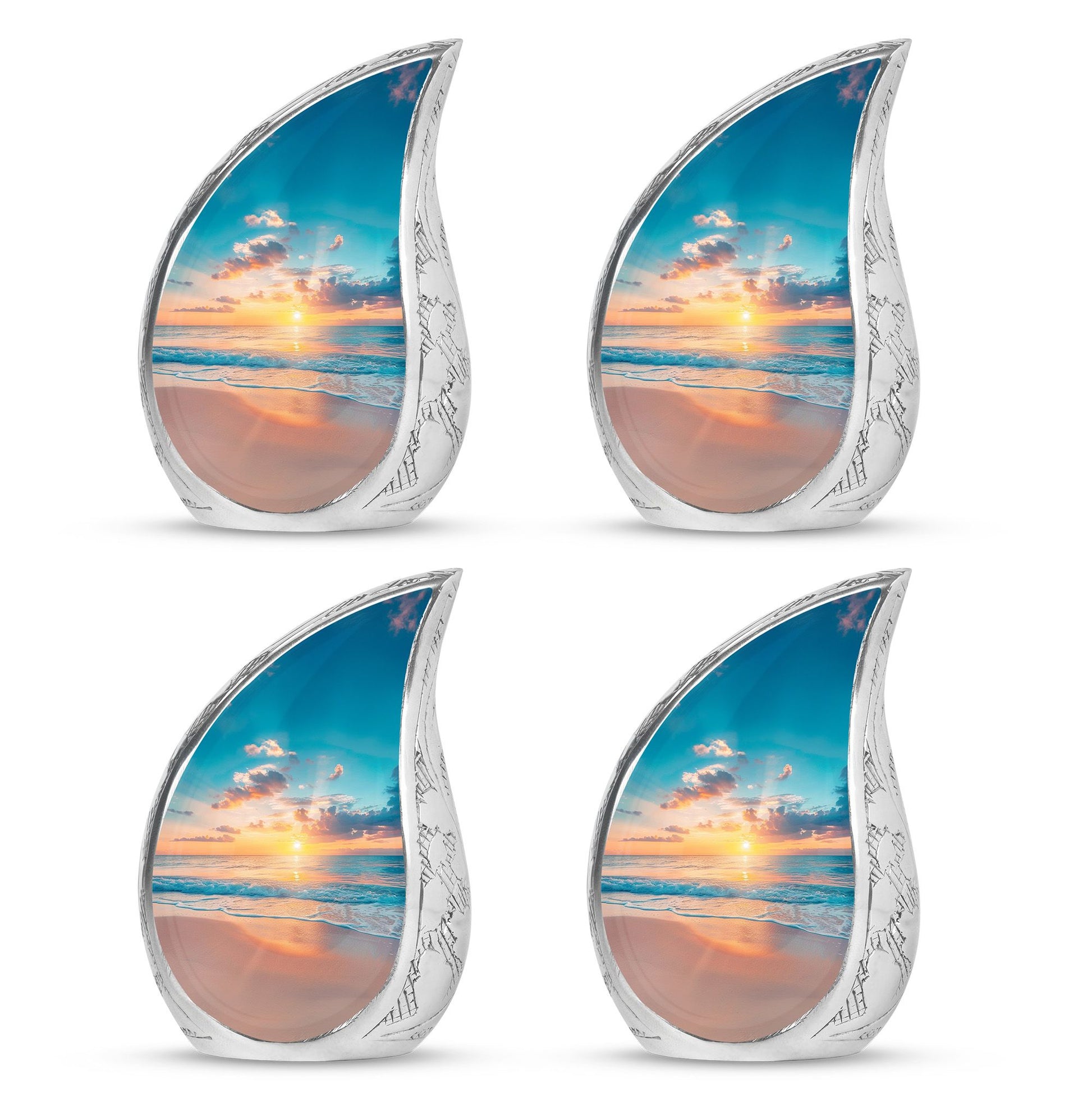 Teardrop Shaped  Keepsake Set of 4
