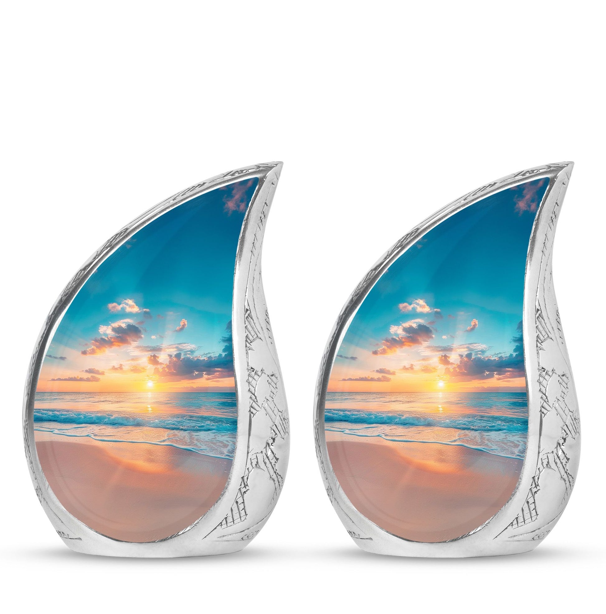 Teardrop Shaped  Keepsake Set of 2