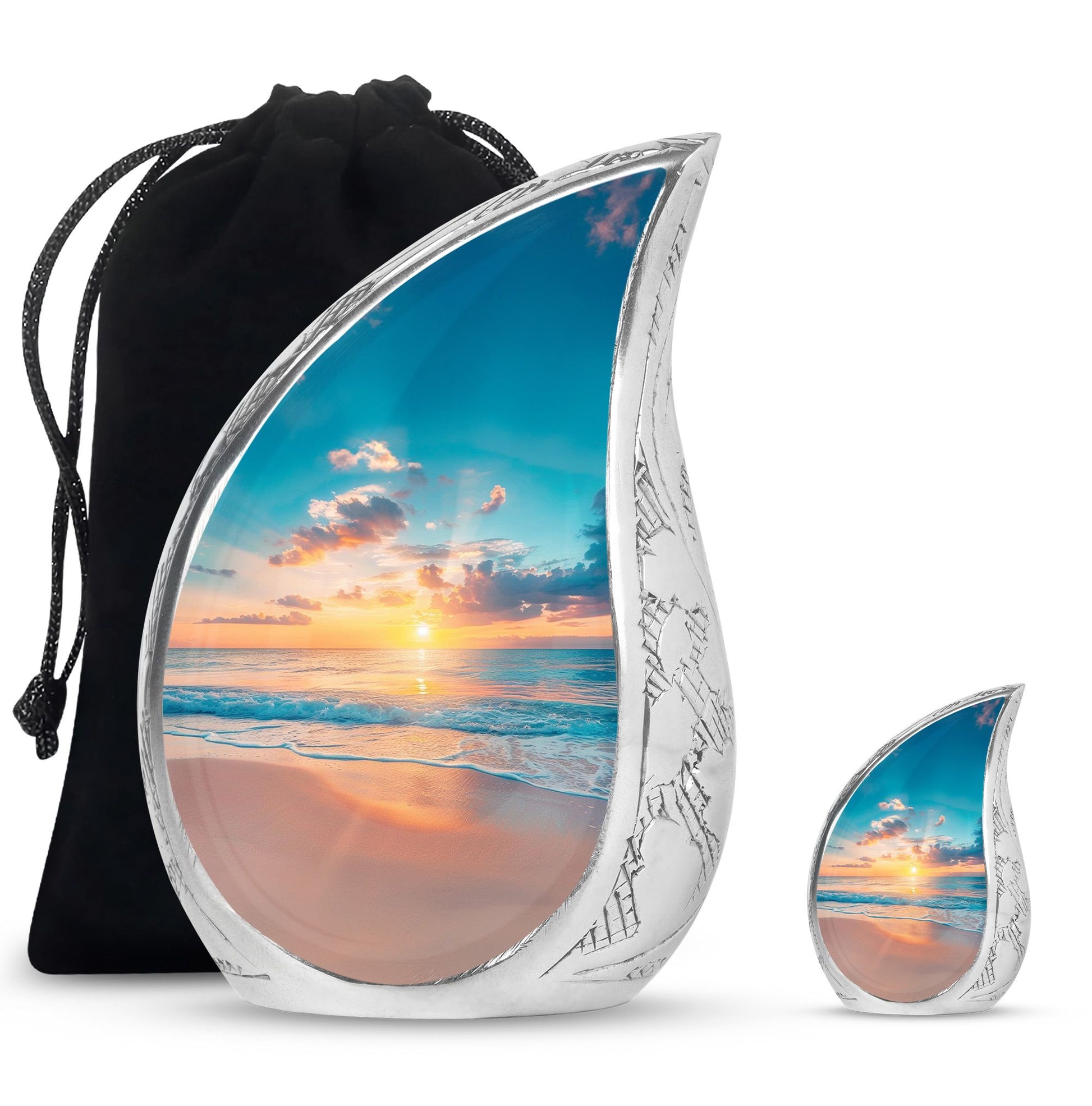 Teardrop Shaped  Large Urn With 1 Keepsake