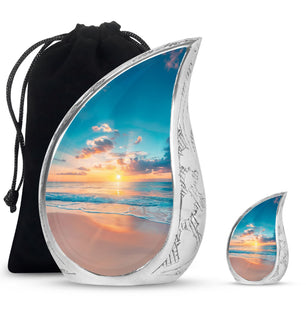 Teardrop Shaped  Large Urn With 1 Keepsake