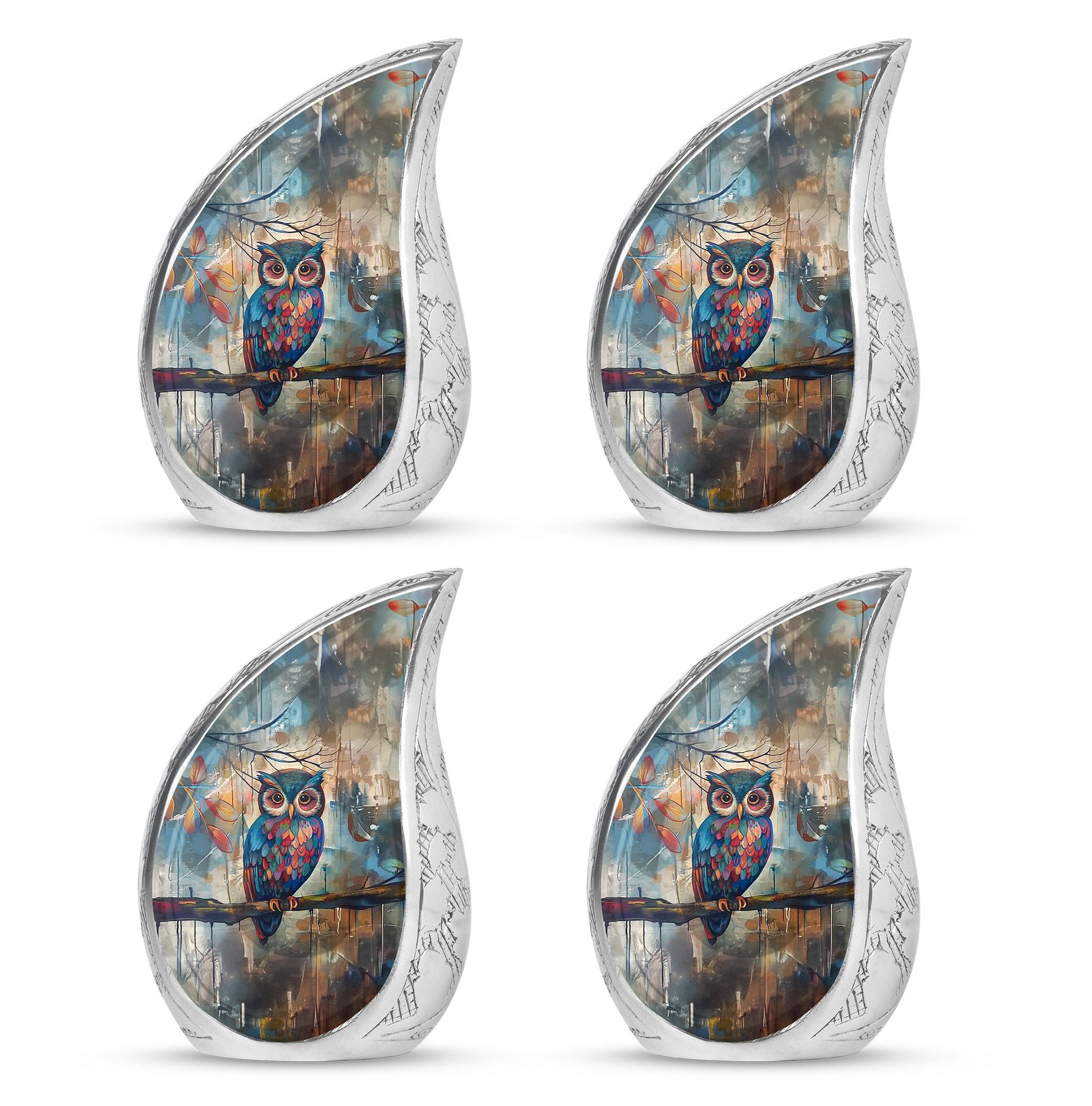 Teardrop Shaped  Keepsake Set of 4