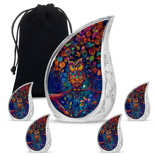 Teardrop Shaped  Large Urn With 4 Keepsake