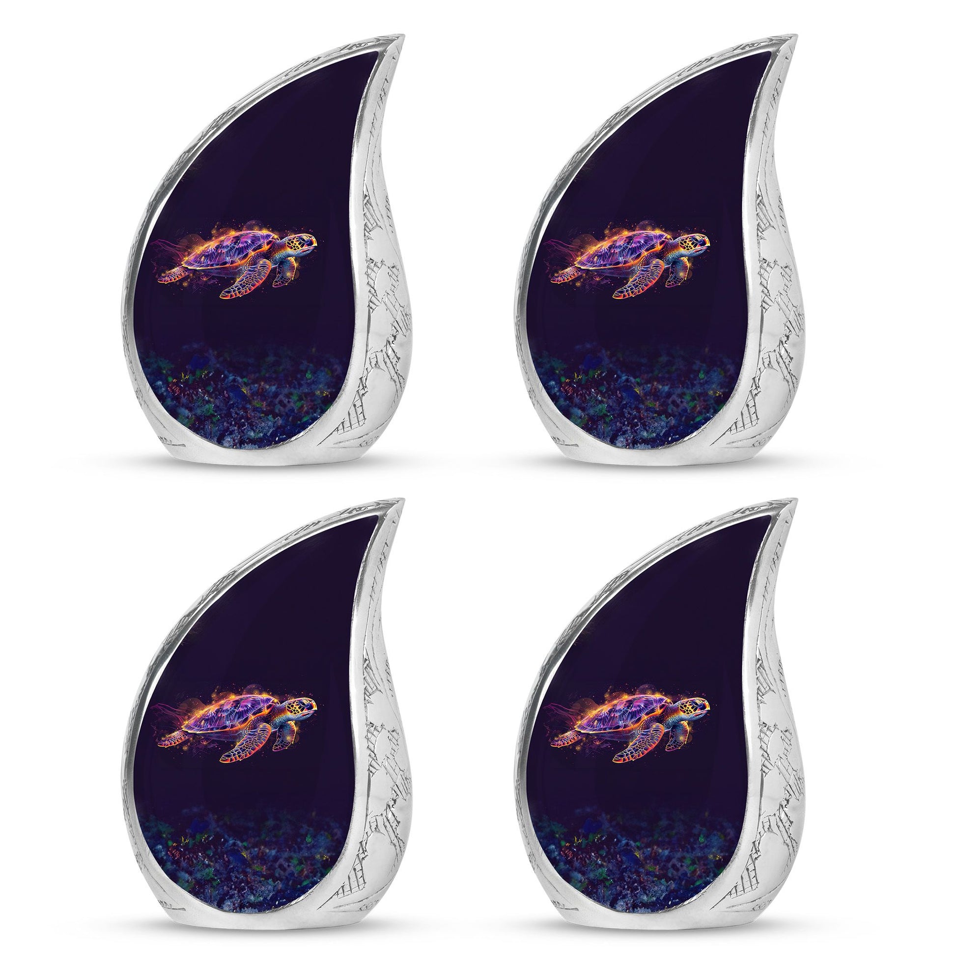 Teardrop Shaped  Keepsake Set of 4