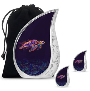 Teardrop Shaped  Large Urn With 2 Keepsake