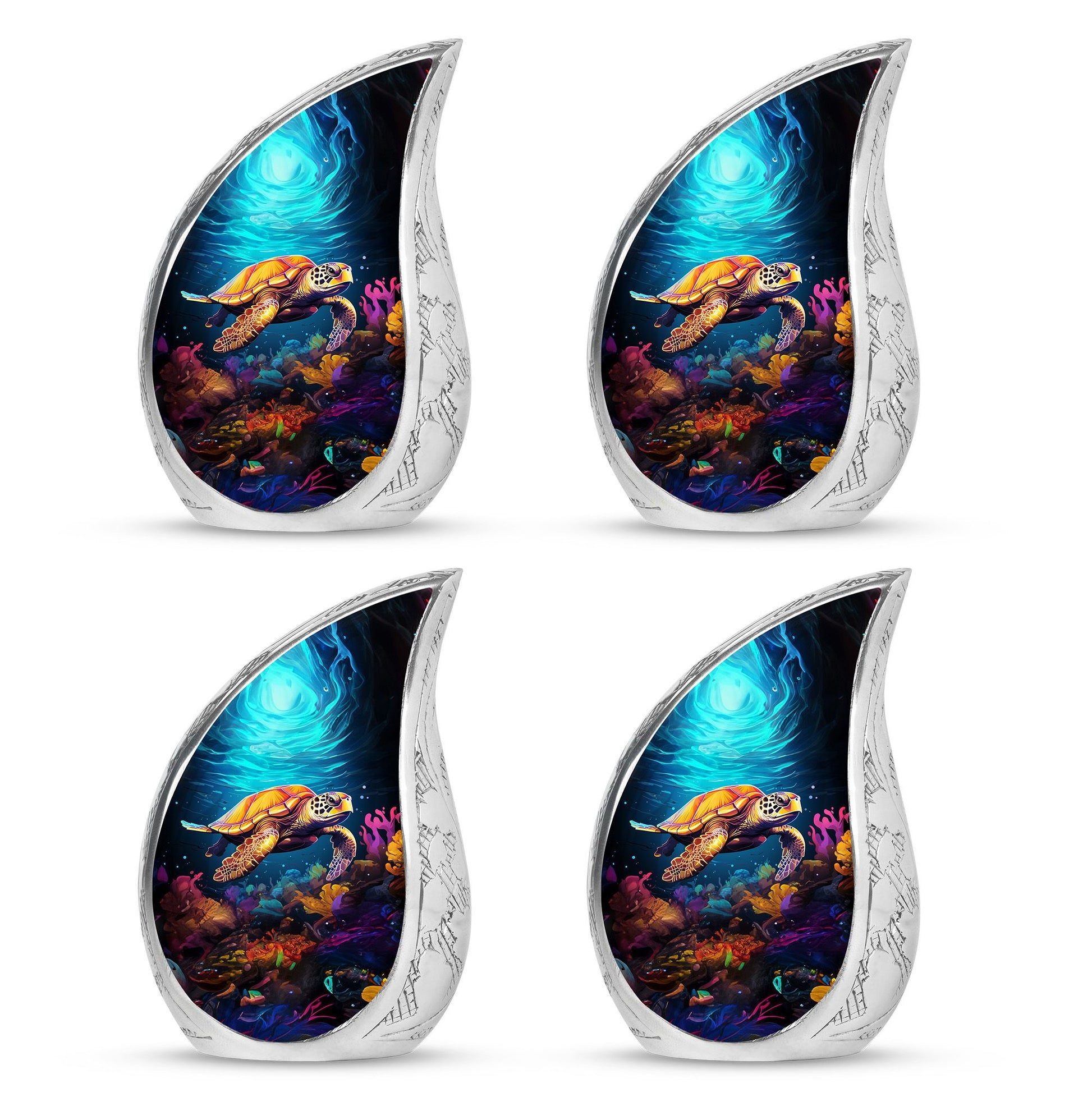 Teardrop Shaped  Keepsake Set of 4
