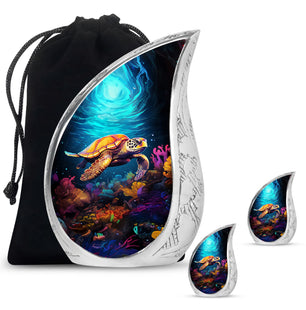 Teardrop Shaped  Large Urn With 2 Keepsake