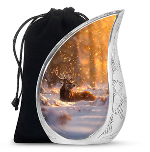 Teardrop Shaped Deer Urn Large Urn 10 Inch
