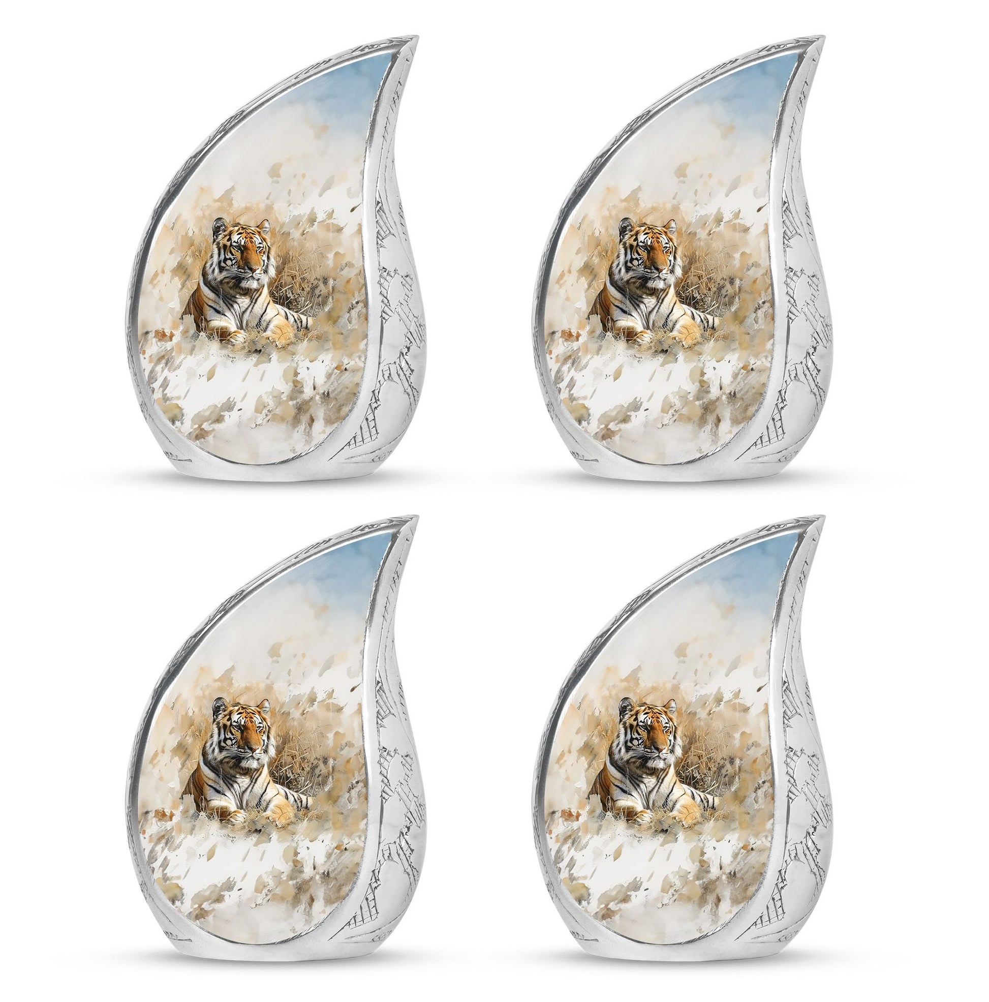 Teardrop Shaped  Keepsake Set of 4