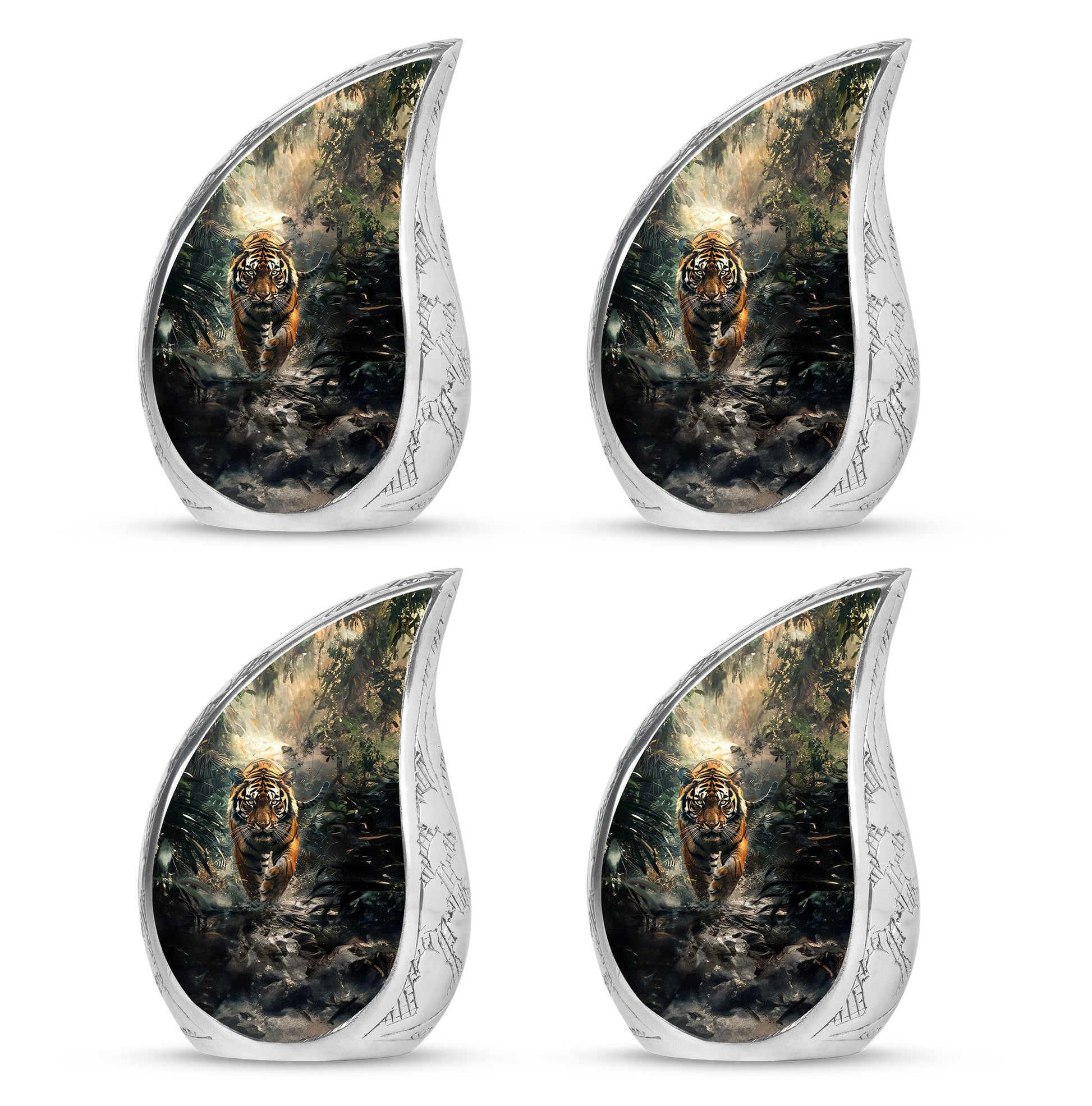 Teardrop Shaped  Keepsake Set of 4