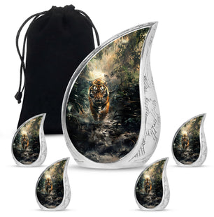 Teardrop Shaped  Large Urn With 4 Keepsake