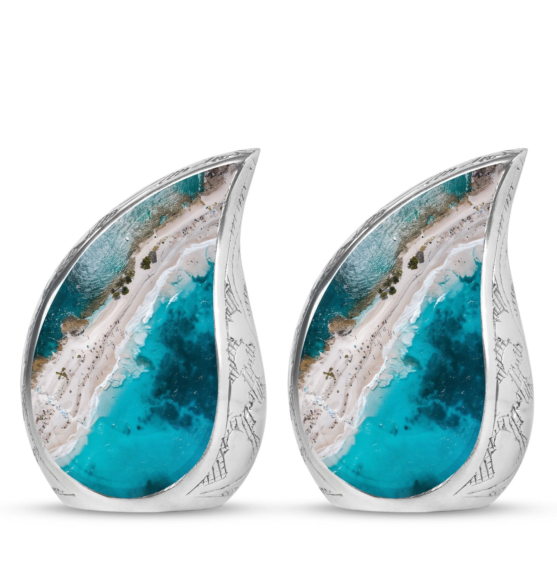 Teardrop Shaped  Keepsake Set of 2