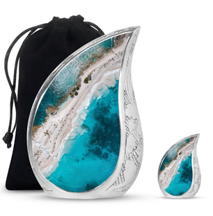 Teardrop Shaped  Large Urn With 1 Keepsake