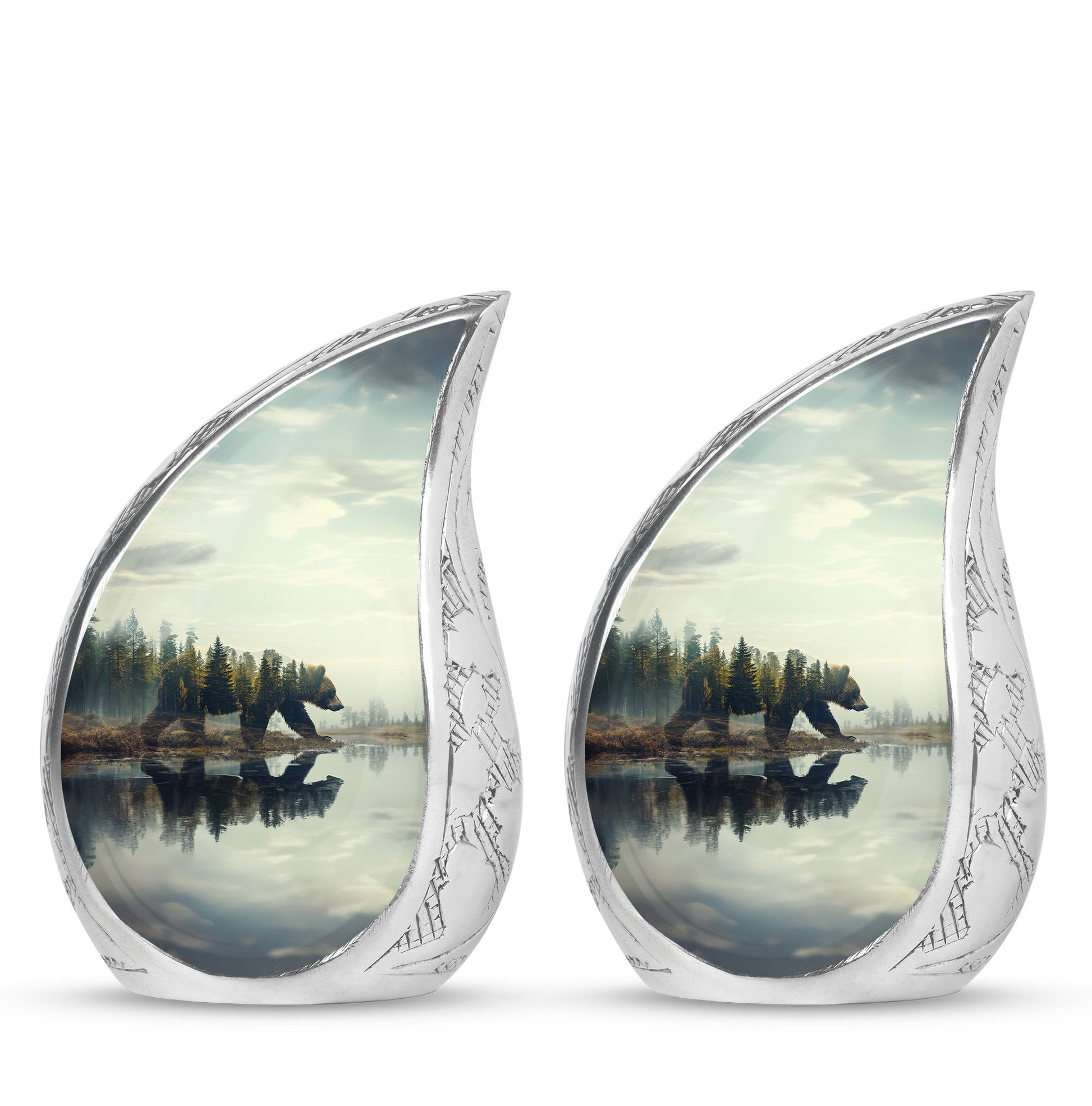 Teardrop Shaped  Keepsake Set of 2