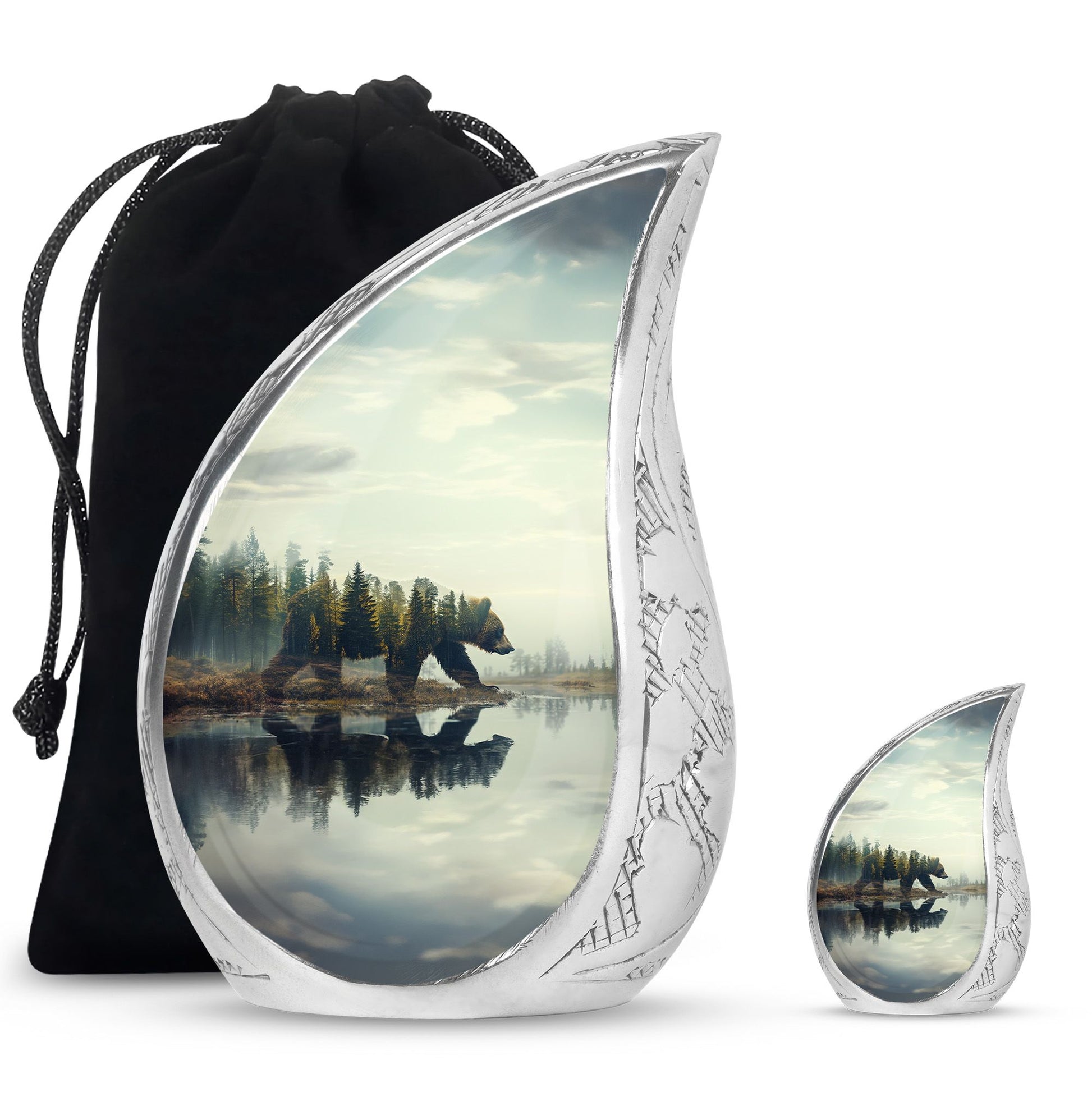 Teardrop Shaped  Large Urn With 1 Keepsake