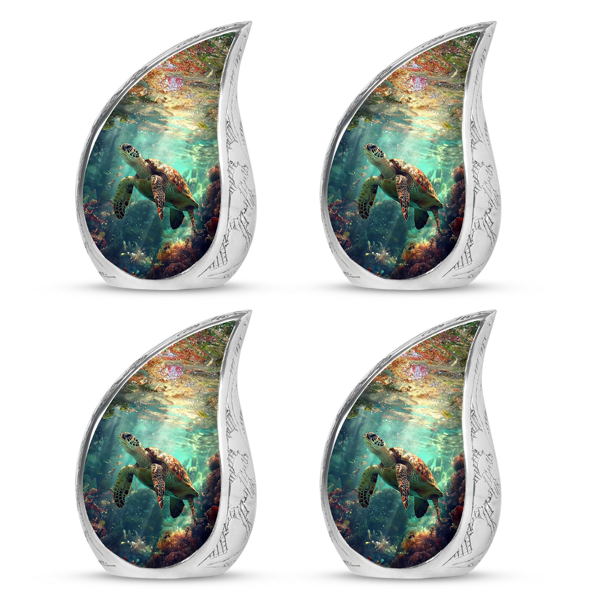 Tortoise Theme 3 Inch Keepsake Pack of 4