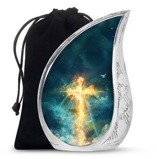 Cross Theme Large Urn 10 Inch