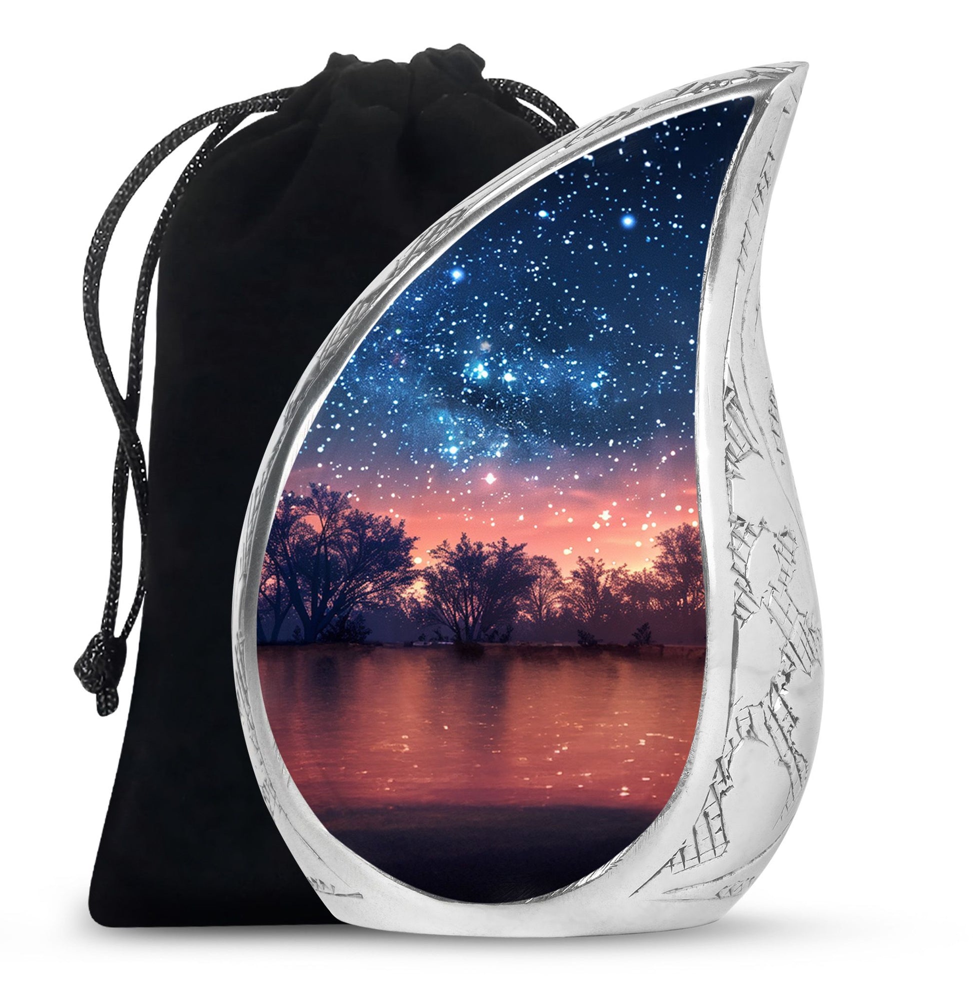 Majestic Sky Theme Large Urn 10 Inch