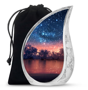 Majestic Sky Theme Large Urn 10 Inch