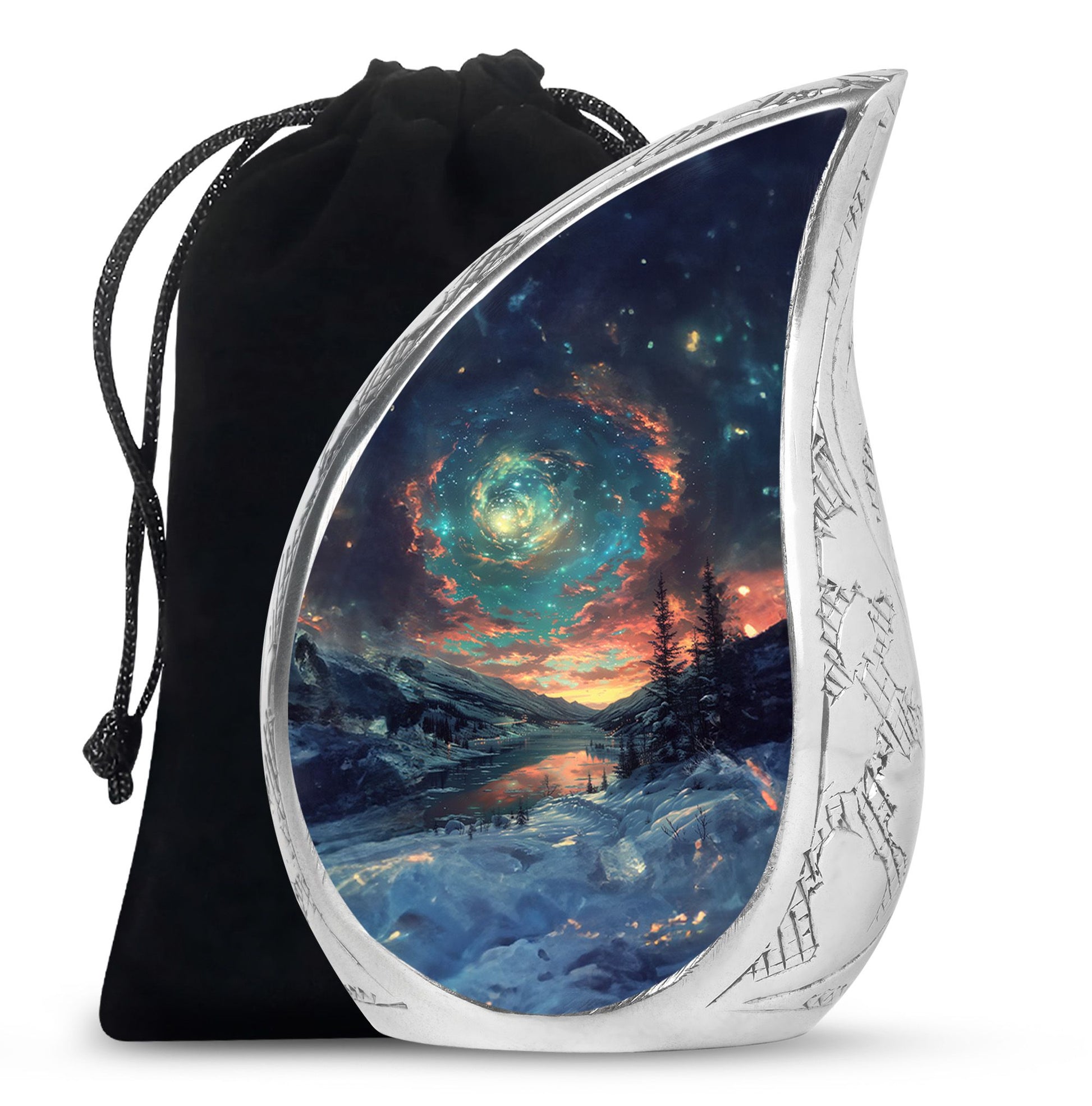 Majestic Sky Theme Large Urn 10 Inch