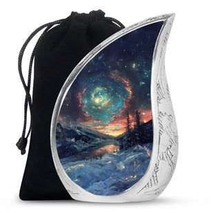 Majestic Sky Theme Large Urn 10 Inch