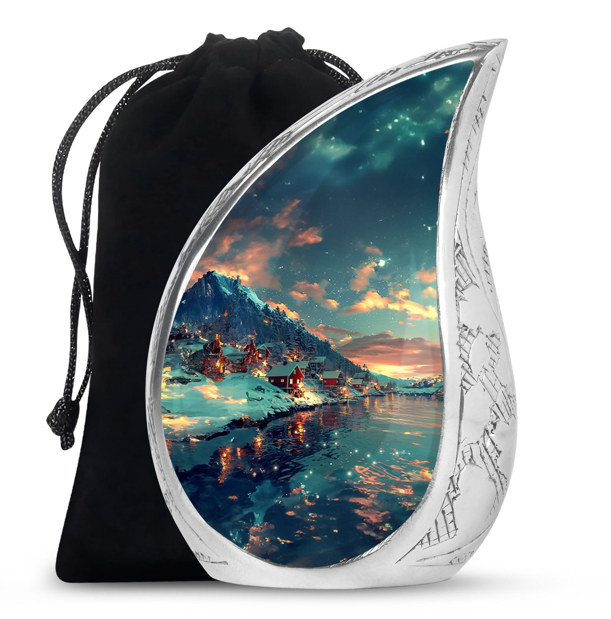 Majestic Sky Theme Large Urn 10 Inch