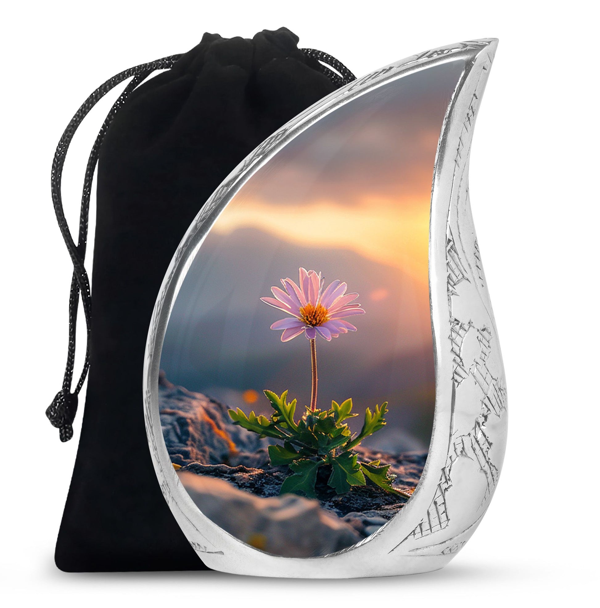 Flower Theme Large Urn 10 Inch