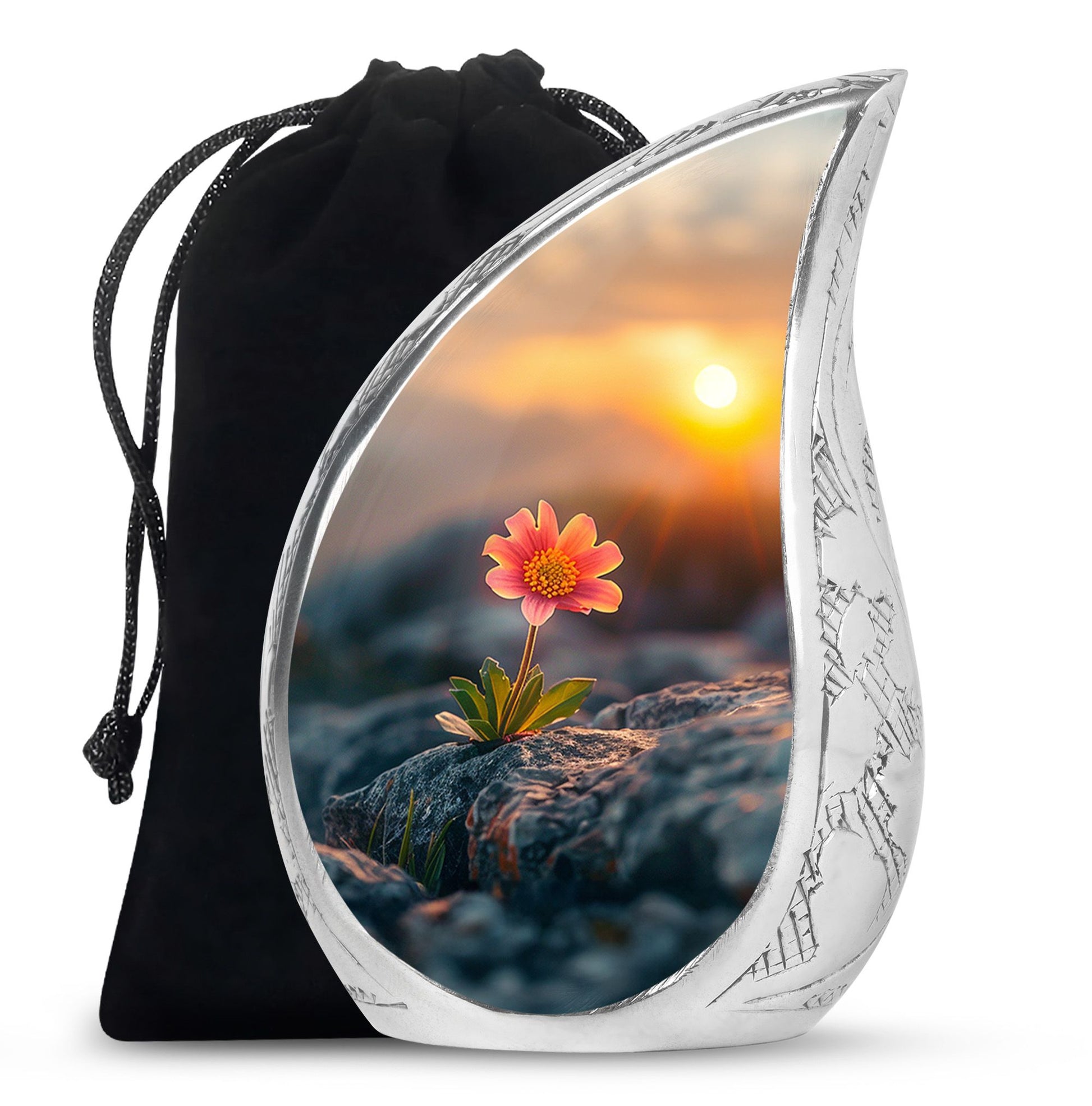 Flower Theme Large Urn 10 Inch