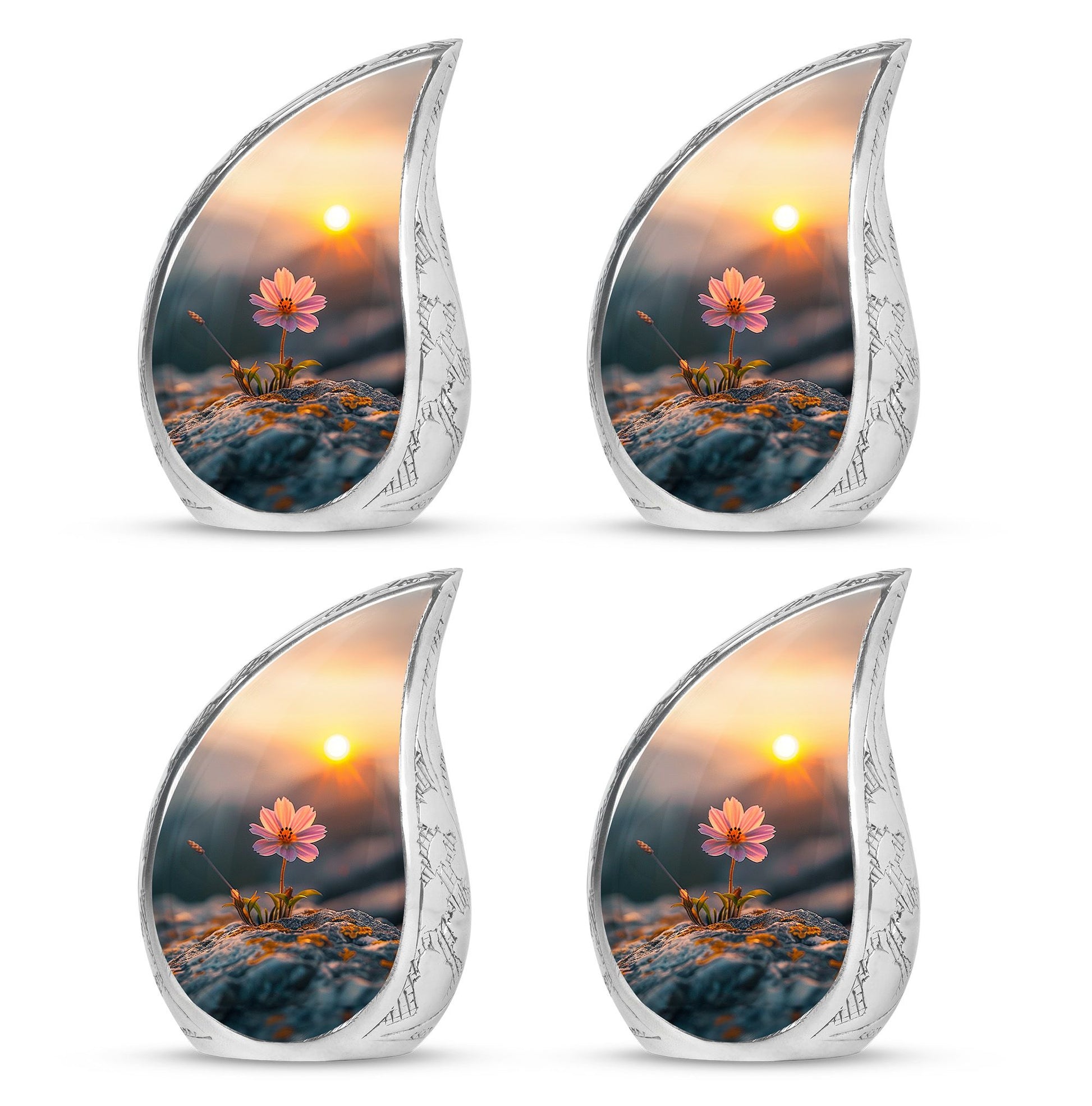 Flower Theme 3 Inch Keepsake Pack of 4