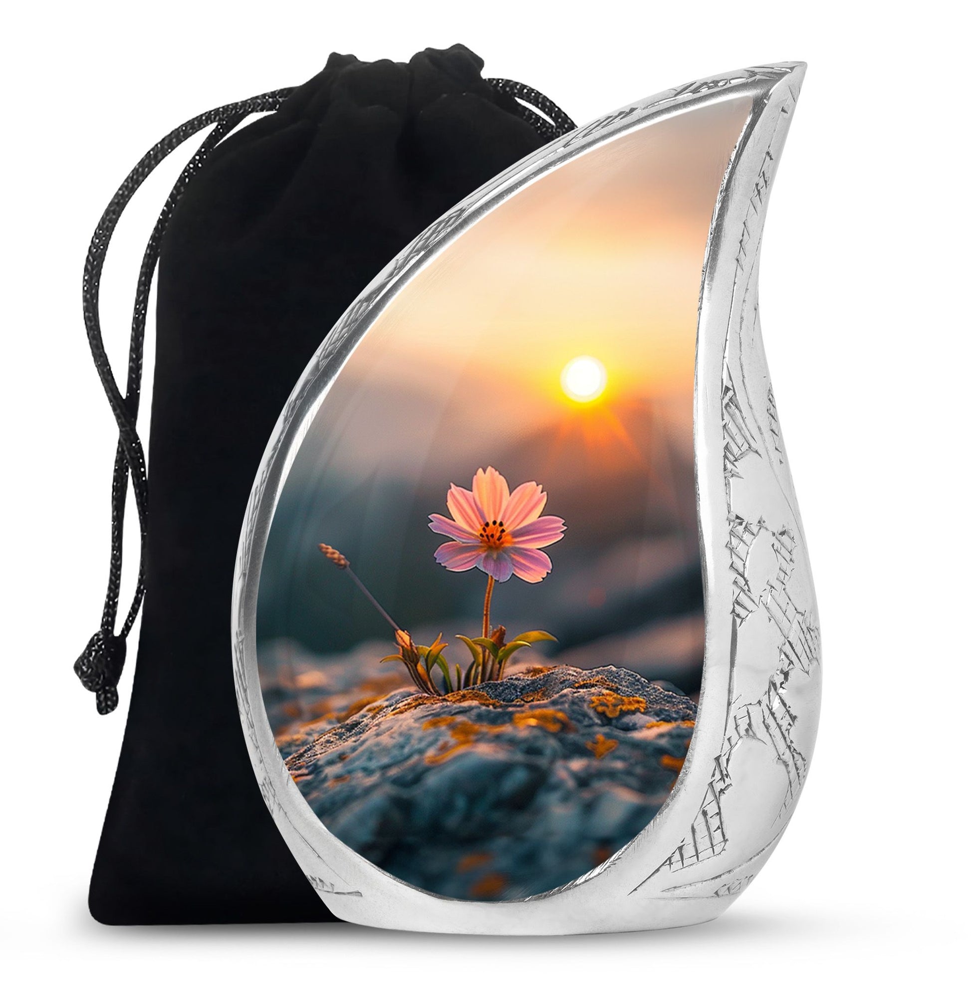 Flower Theme Large Urn 10 Inch