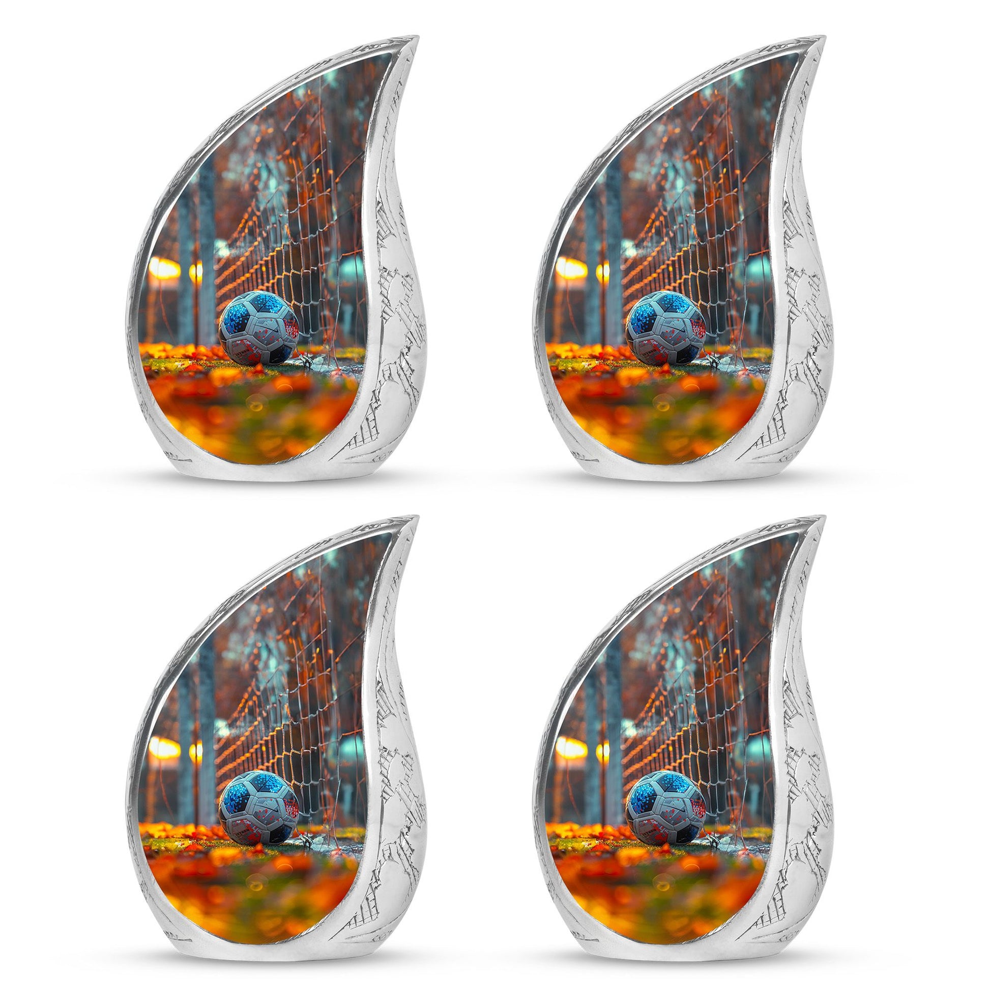 Foothball Theme 3 Inch Keepsake Pack of 4