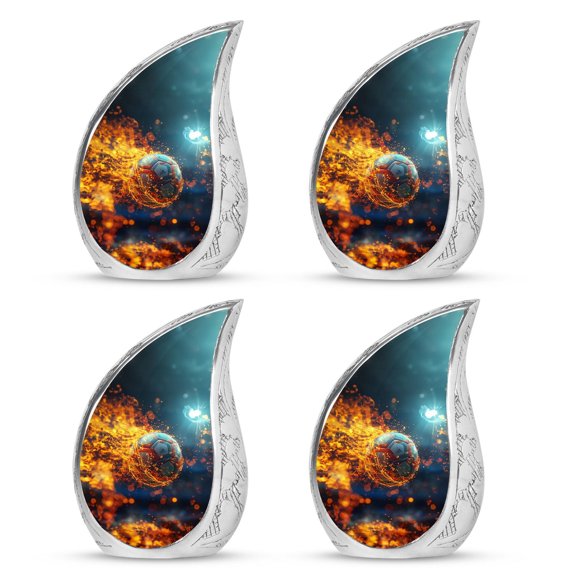 Foothball Theme 3 Inch Keepsake Pack of 4