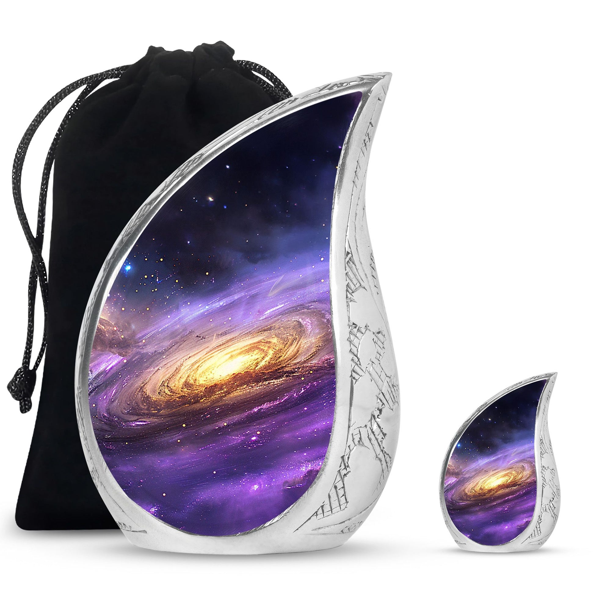 Galaxy Theme Large Urn With 1 Keepsake Urn