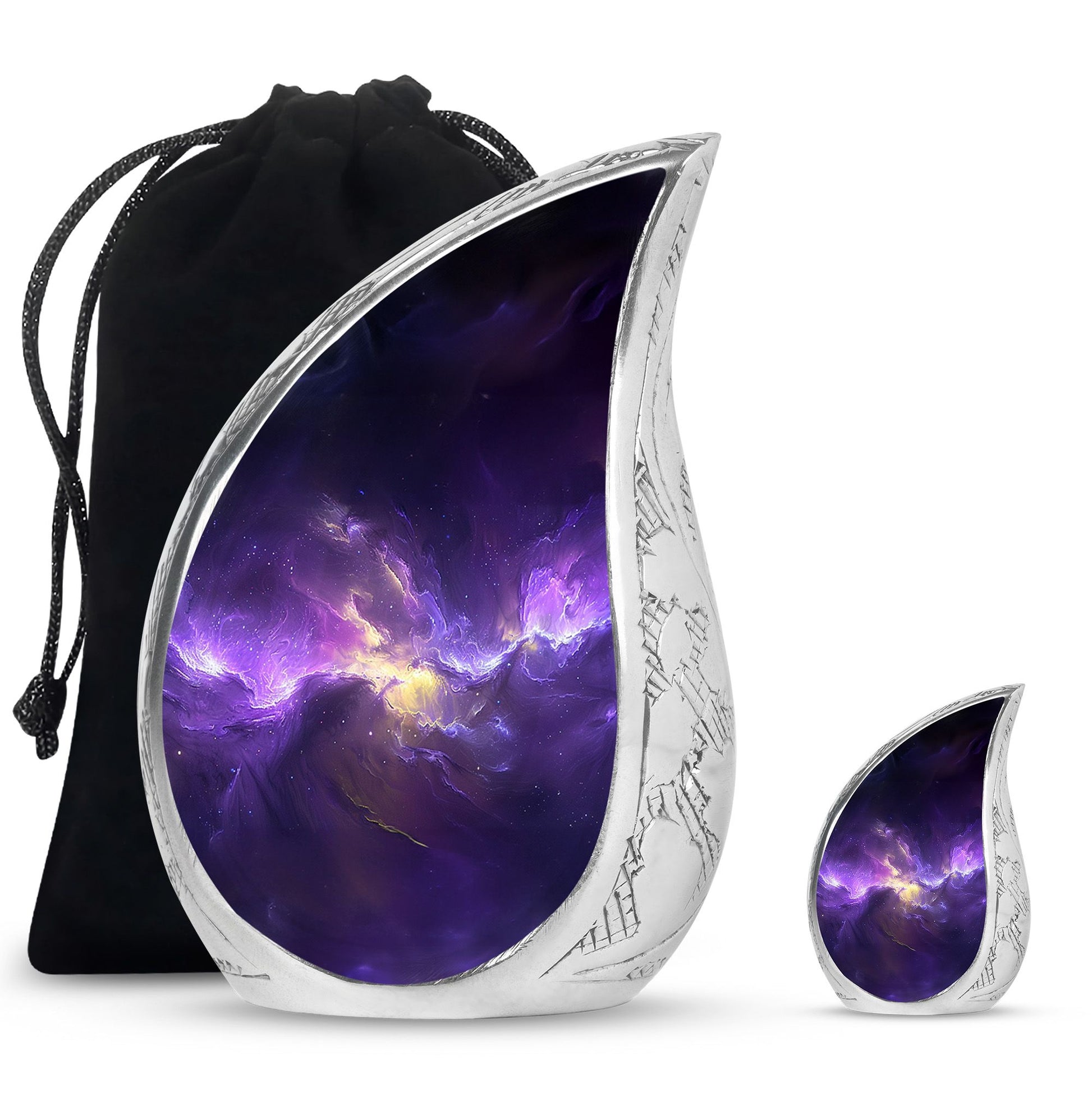 Galaxy Theme Large Urn With 1 Keepsake Urn