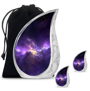 Galaxy Theme Large Urn With 2 Keepsake Urn