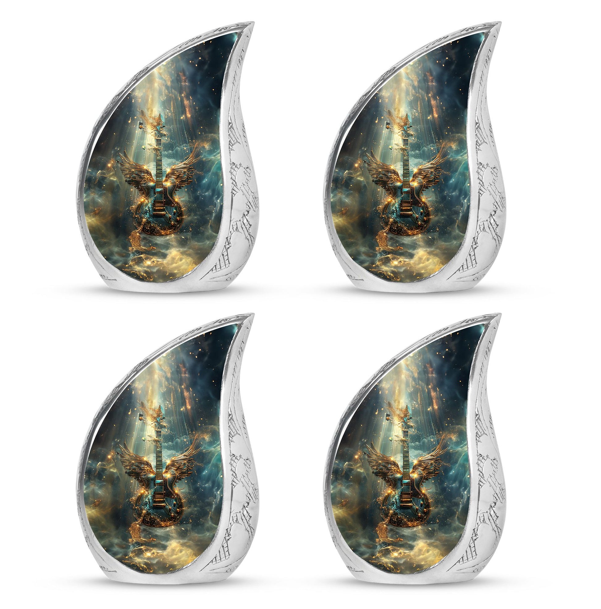 Guitar Theme 3 Inch Keepsake Pack of 4